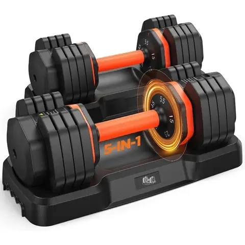 2026 FDB2 Updated Adjustable Dumbbell Set of 2, 110lbs/50lbs Weights Dumbbell Set with Storage Box, 25lbs/55lbs