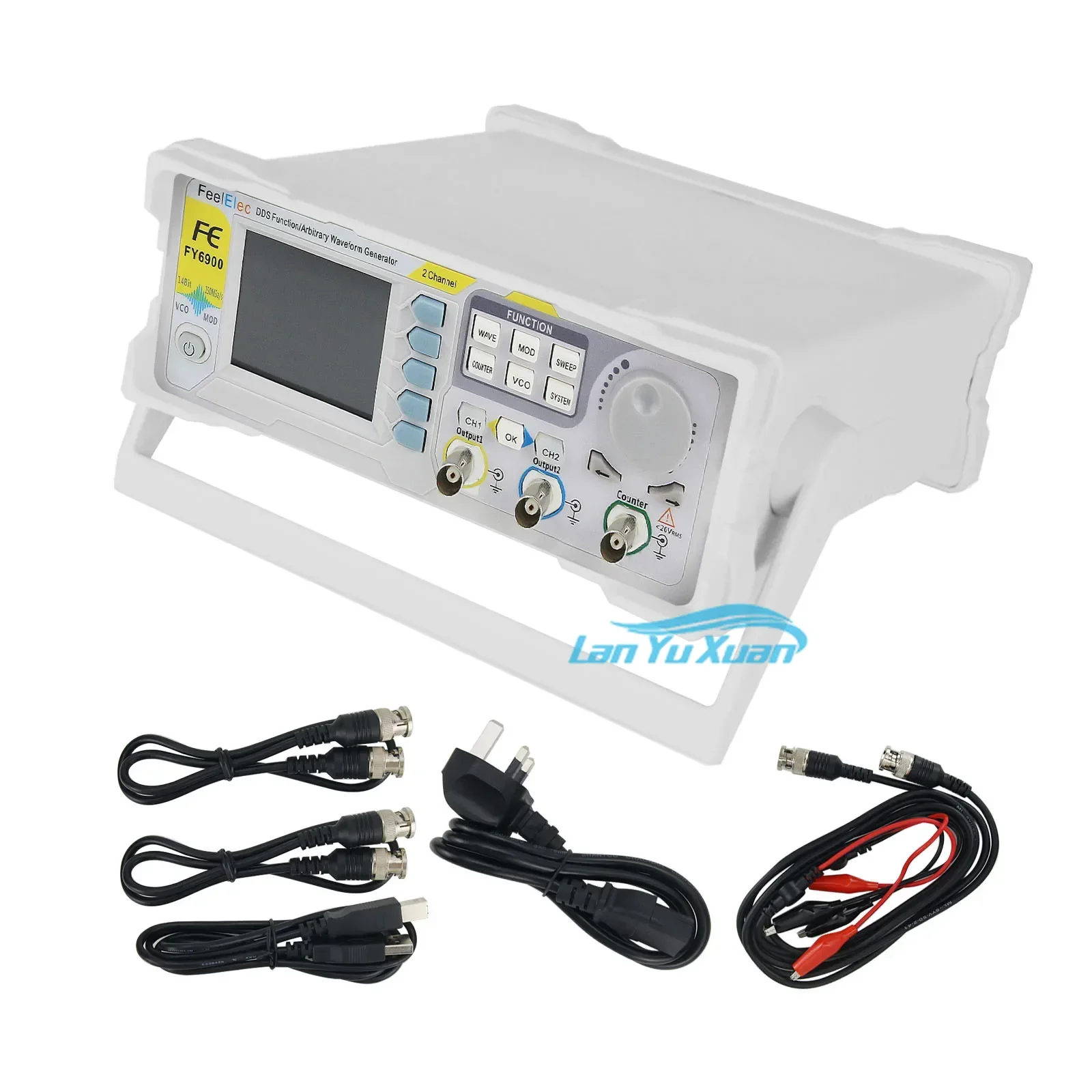 

FY6900-100M 100MHz Function Arbitrary Waveform Signal Generator for DDS 2-Channel Frequency Counter