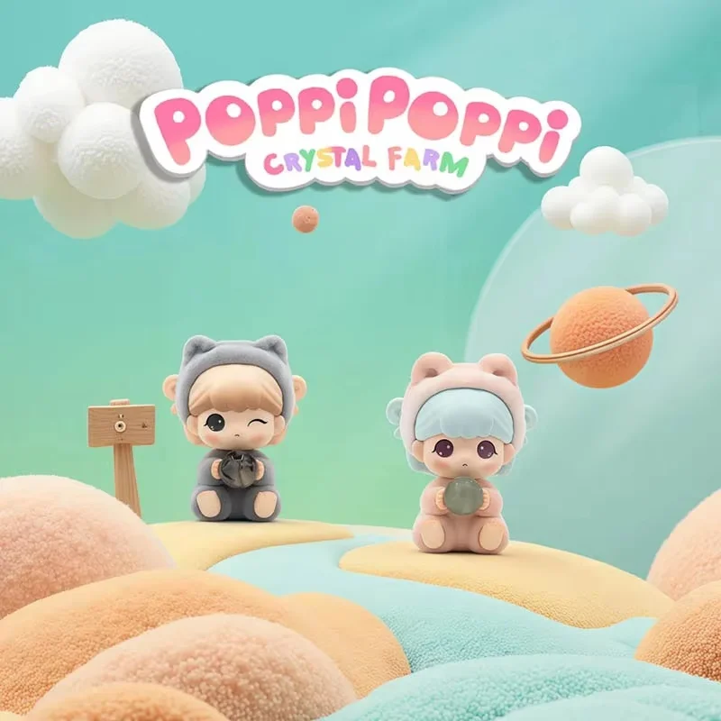 

Poppi Crystal Farm Series Blind Box Adorable Mini Dolls Cute Collectible Desktop Display Art Toy Kawaii Decor Gift