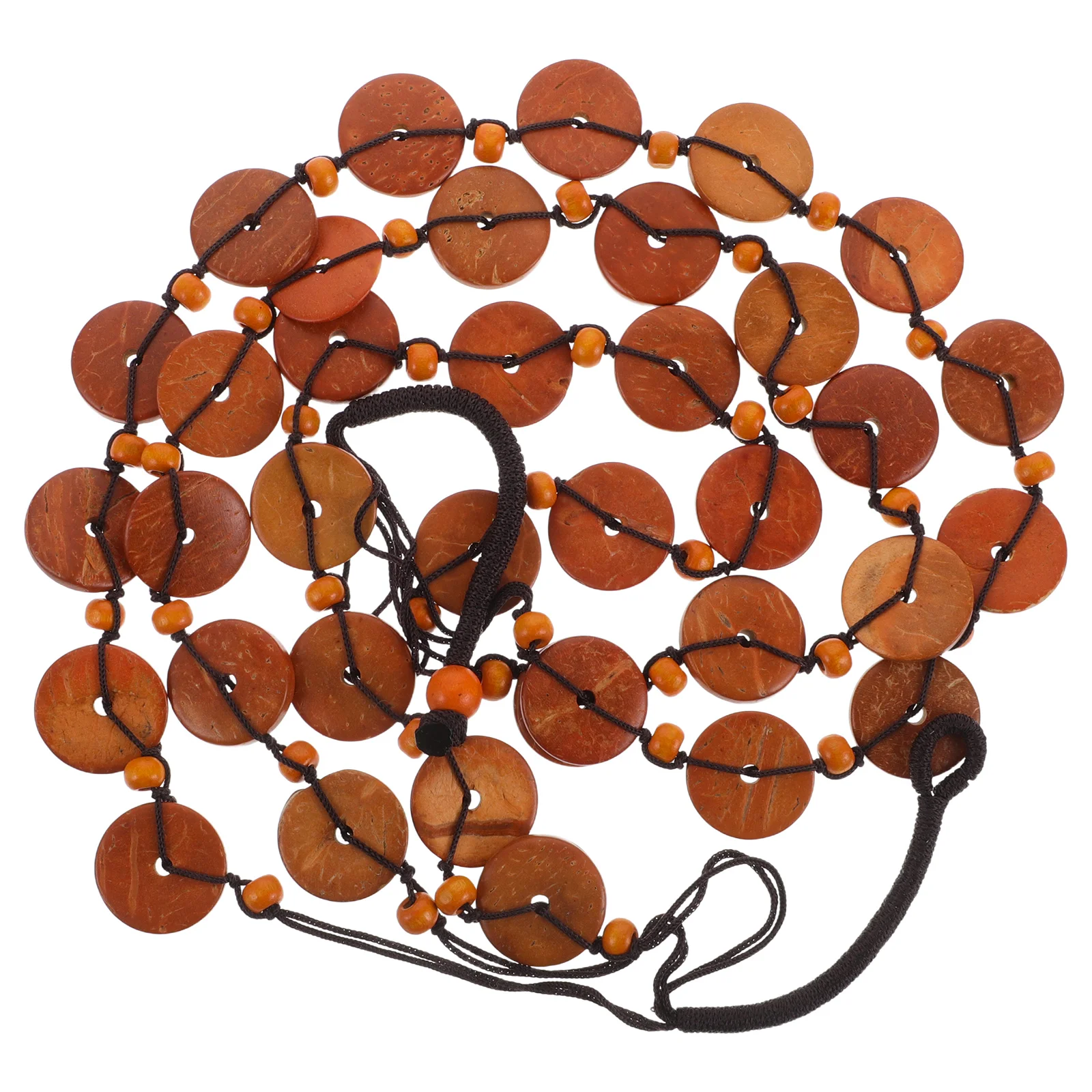 

Coconut Shell Necklace Bead Collar Boho Jewelry Handmade Choker Wood for Men Beach