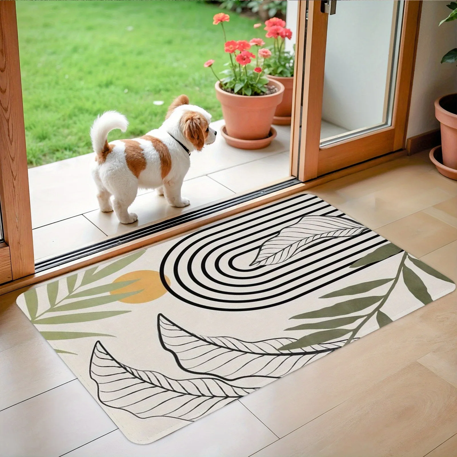 

1PC Handdraw Pattern Kitchen Rug Non-Slip Door Mats Pop design Bathroom Rug Bath Mat Carpet for Home Sink Laundry Decor