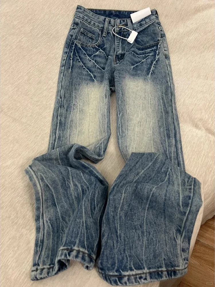 

Джинсы с разрезом и молнией, мужские летние тонкие брюки CleanFit, прямые расклешенные брюки в американском стиле High Street, молодежные модные брюки