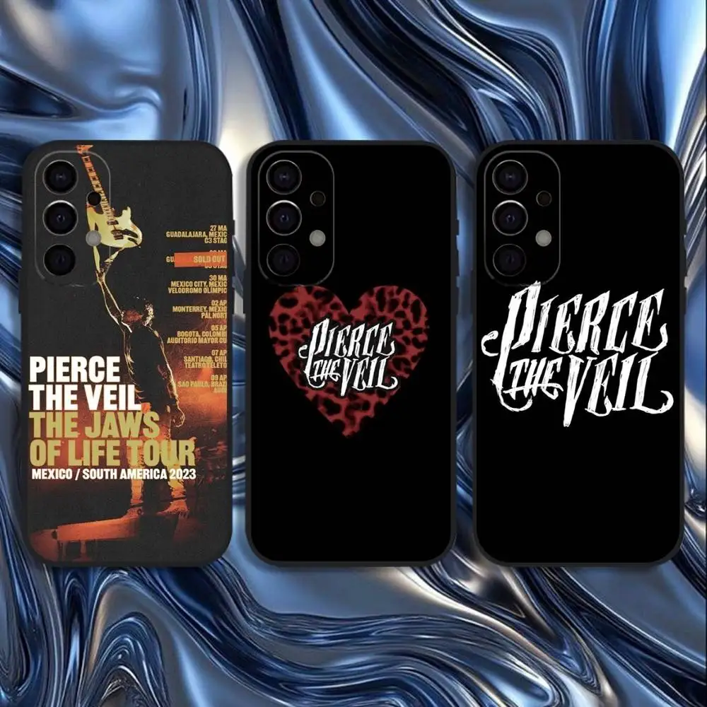 

P-Pierce The Veil Band Phone Case For Samsung S25,S24,S21,S22,S23,S30,Ultra,S20,Plus,Fe,Lite,5G Black Cover