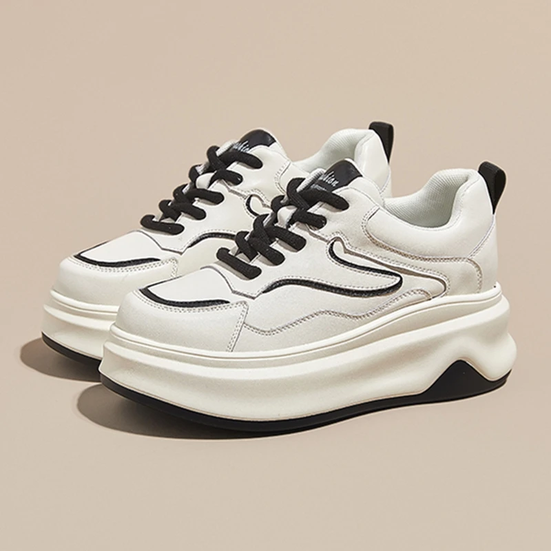 

Women's Sneakers shoe Thick-soled Comfortable Flat Casual Shoes Women Plus Size Spring and Autumn Reflective Strip girl Shoes