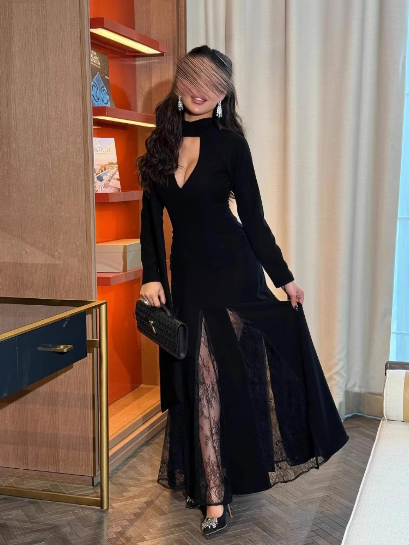 

Ид женское платье Рамадан Vestidos Largos вечерние платья Турция черное кружево полый винтажный длинный халат Марокко Дубай кафтан 2026