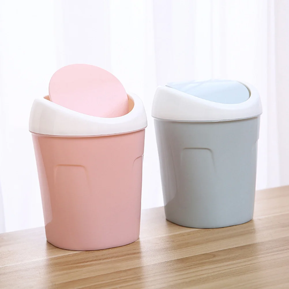 

3pcs Desktop Trash Cans Mini Garbage Bins For Home Office Car Small Waste Containers Storage Case Debris Bin Household Litter
