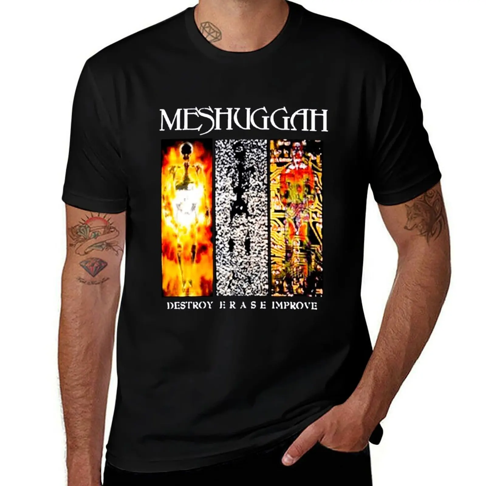 Meshuggah Band, Destroy Erase Improve 2022 T-Shirt Basic Breathable Solid Color T-Shirt