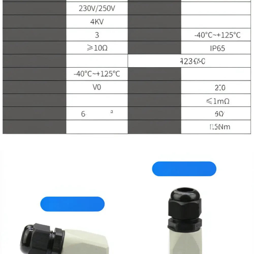 Industrial Connector Module HA004 Heavy Duty Plug Plastic M20 Side Entry Horizontal Surface Interface For WZAZDQ