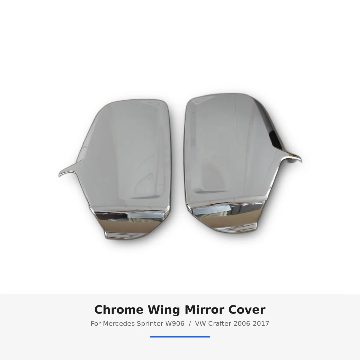1/2PCS Cubierta de Espejo Retrovisor Cromada para Mercedes Sprinter W906 VW Crafter 2006-2017, Tapa de Espejo Lateral de Puerta ABS Adhesiva