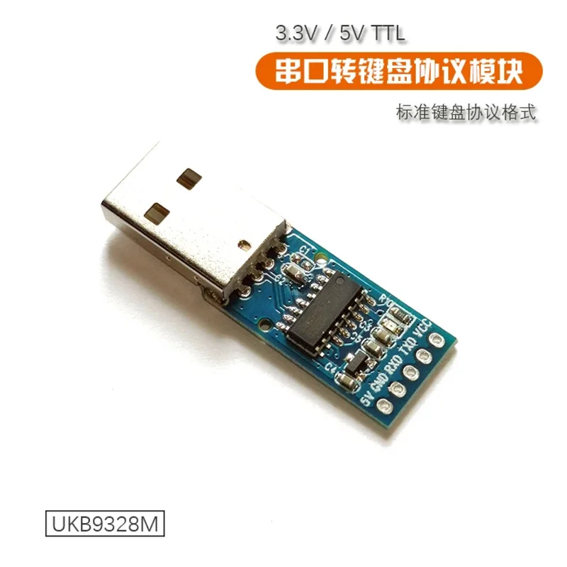 UsenDz@ Modulo di conversione protocollo da porta seriale UART/TTL a tastiera USB 3,3 V 5 V UKB9328M