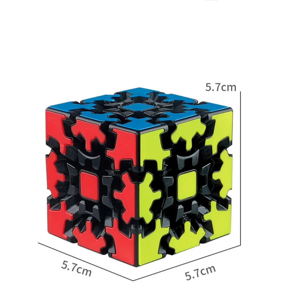 Fanxin-Cube magique de vitesse professionnel pour enfants, jouet de puzzle, noir, blanc, sans autocollant, cadeau pour enfants, engrenage, 3x3x3