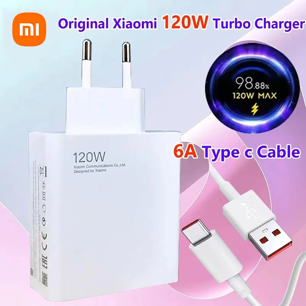 120 واط الأصلي شاحن Xiaomi شحن سريع ، شحن فائق الاتحاد الأوروبي الولايات المتحدة الجدار محول الشحن الفائق 120 واط غان شاحن مجموعة C-نوع كابل