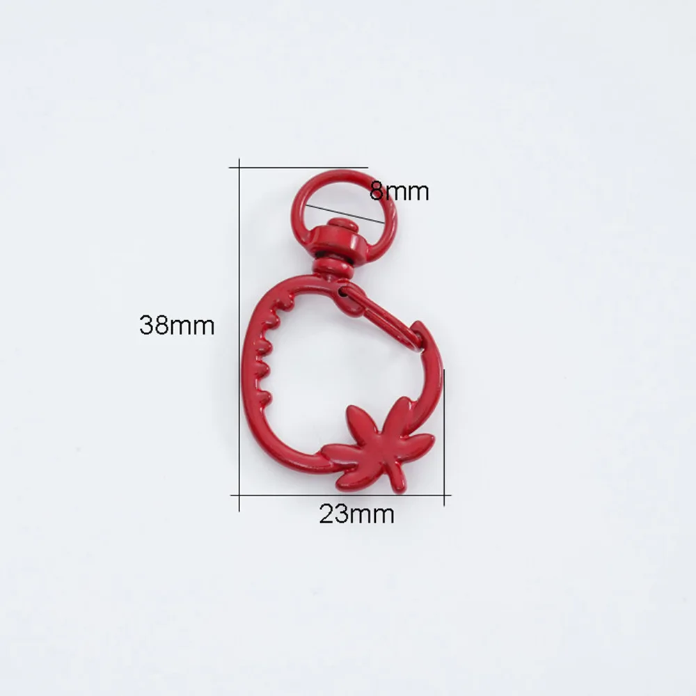 5pcs Random Colorful Iron Keyrings Keychains Rotating Buckle Star Lobster Clasps Key Ring Key Chains Accessories Jewelry Making