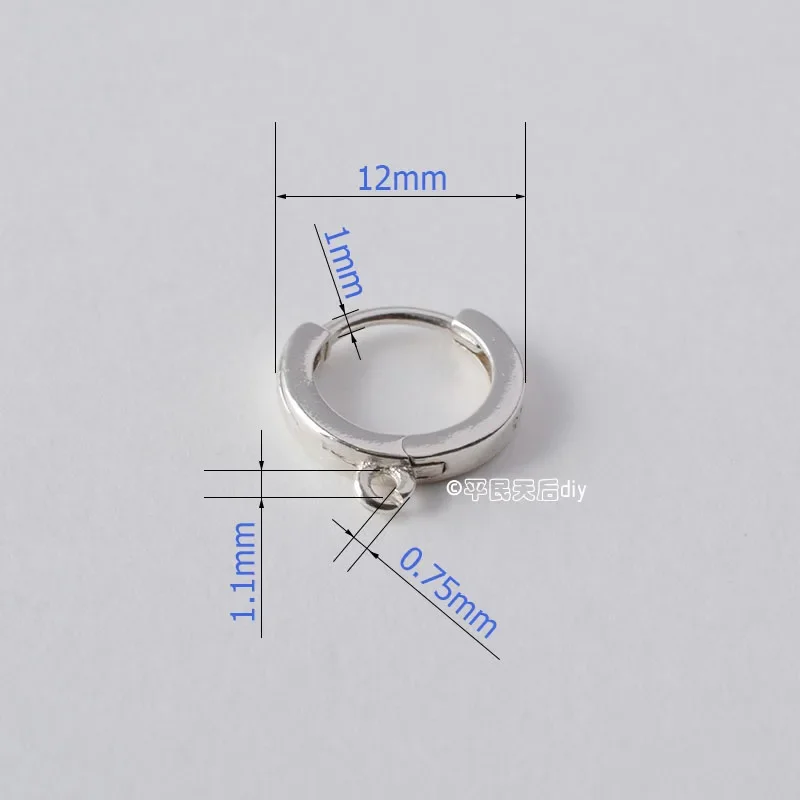 Solid 925 Sterling Silver Leverback Earring Hook Connector, snap hook for earring