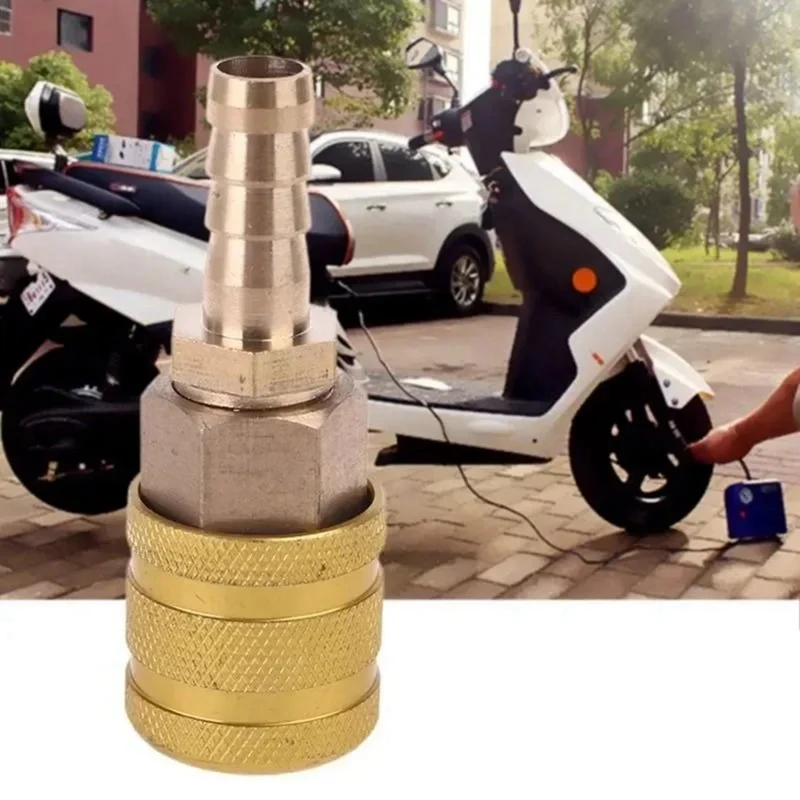 Super Sale Brass Air Chuck Inflator Adapter 8mm Quick Connect Tire Valve Clamp Nozzle Quick Connect Tire Valve Clamp