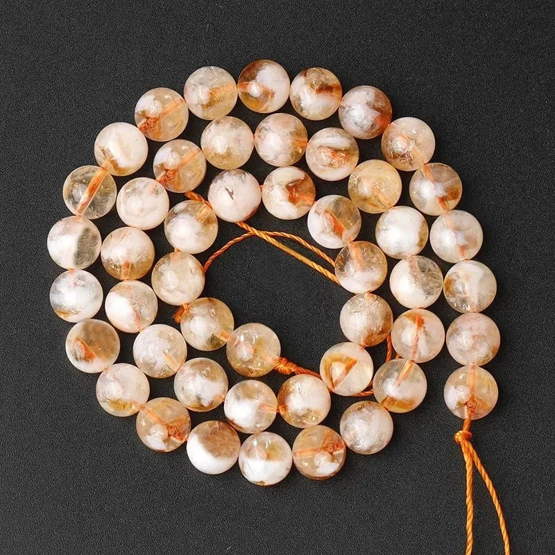 4/6/8/10mm Naturstein Citrin Phantom Quarz Perlen Runde Kristalle für Schmuckherstellung DIY Zubehör Halskette Armband Accessoire – Detail 4