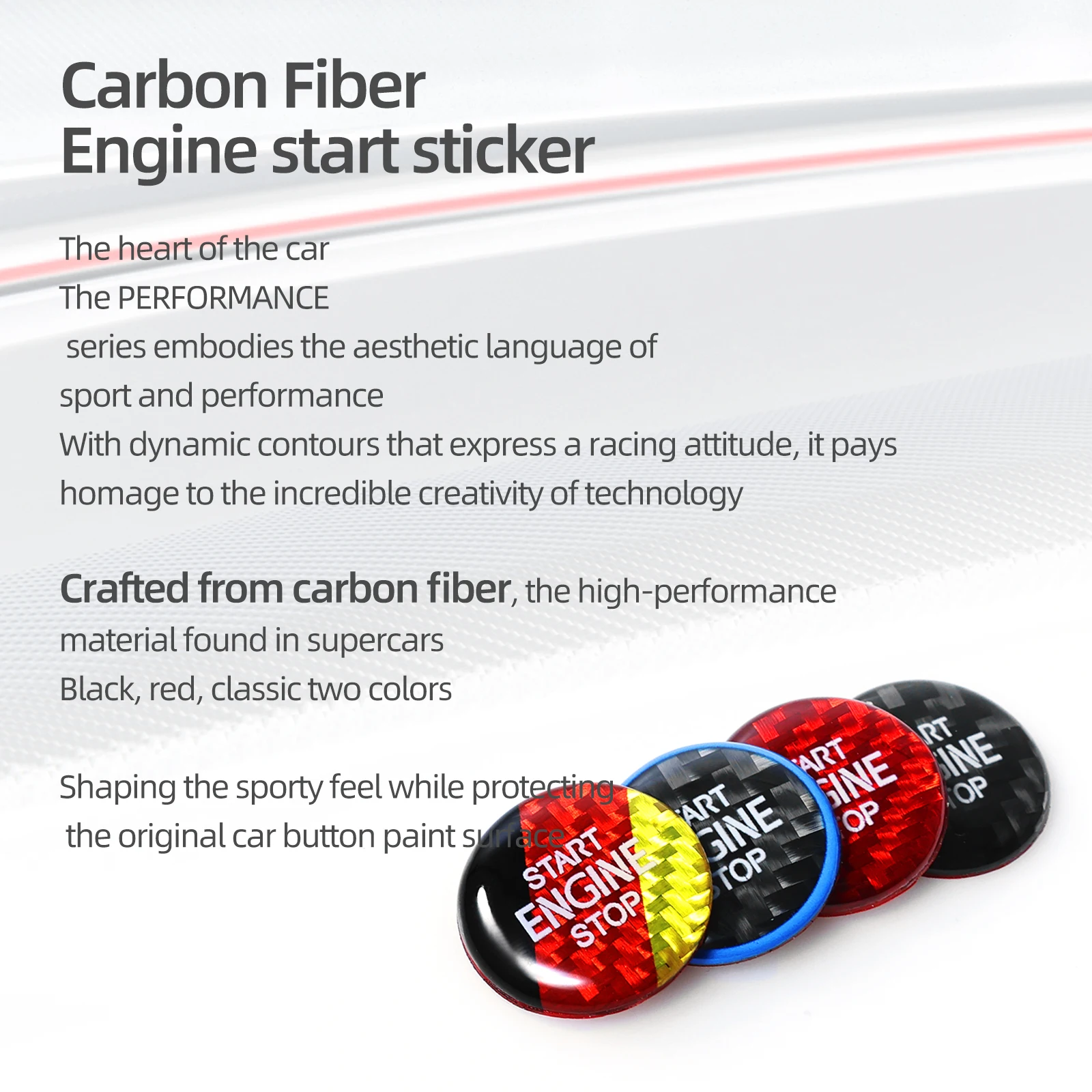 Carbon Fiber For Skoda Karoq Kodiaq Superb Octavia Scala Engine Start Stop Button Trim Sticker Tuning Car Interior Accessories view 4