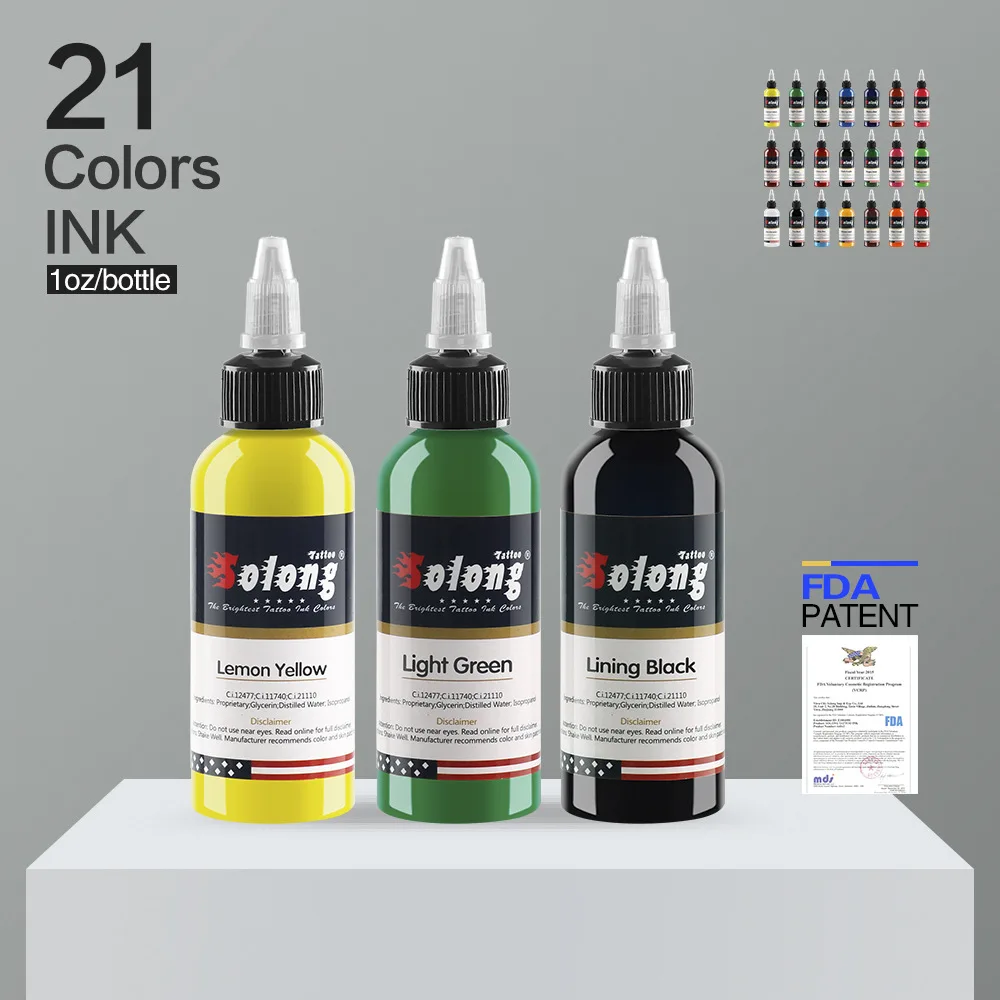 

30ml 21 Colors Professional Tattoo Ink For Body Art Natural Plant Pigment Permanent Microblading Beauty Art Tattoo Ink Supplies