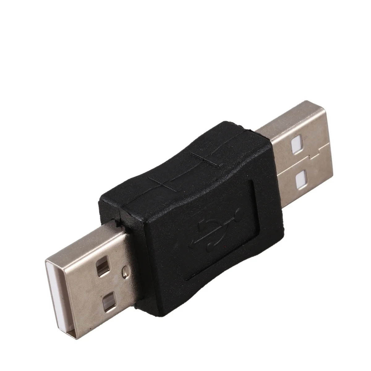 Y06A SODIAL(R) Adaptador de conector USB A macho a macho Negro