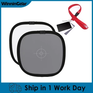 Photography Calibration Camera Checker, Mini Gray Card, Gray and White Balance Card, DSLR Card, 2in 1, 12 EM, 30cm, 18% 8 Main Sales Video Plate - №1