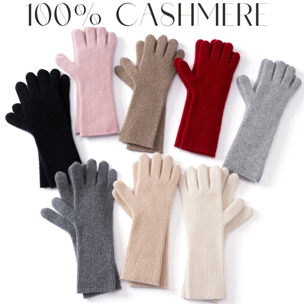 gants-en-cachemire-100-de-luxe-pour-femmes-a-doigts-entiers-avec-longue-protection-du-poignet-gants-chauds-classiques-de-couleur-unie-pour-l'automne-et-l'hiver