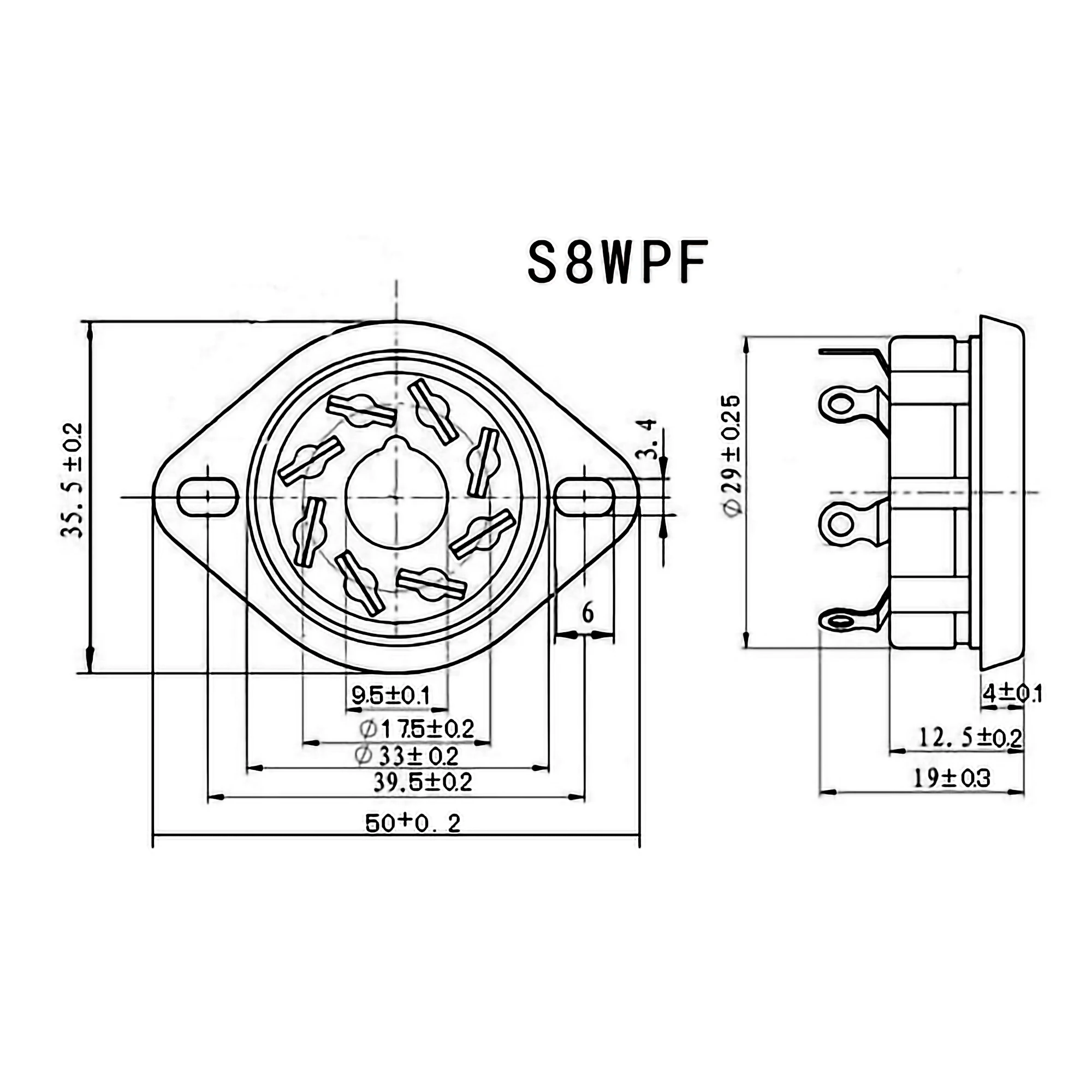 8pin Octal Bakelite Tube Socket Base AUDIO HIFI For CV181 5881 6SN7 KT88 EL34 6550 6SL7 KT66 6CA7 5AR4 Vacuum Tube Amplifier