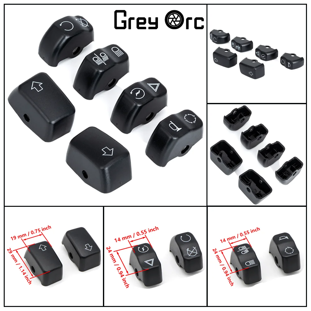 Handle Lever Switch Cover Button Kit Manual Control Switch Housing Cover For Harley VRSC Sportster Road King Dyna Softail XL883