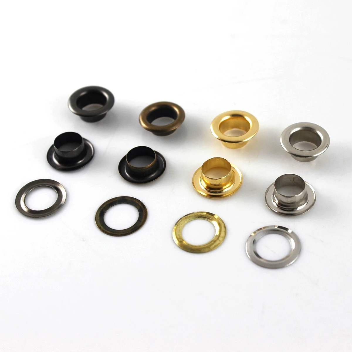 100sets 5mm Brass Eyelet with Washer 300# Leather Craft Repair Grommet Round Eye Rings For Shoes Bag Clothing Leather Belt Hat