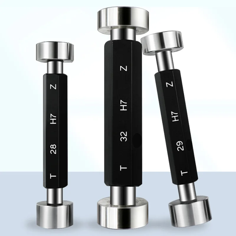 High Precision H7 Go No Go Plug Gauge Double Sided Smooth Male Gage Mold Inspection Measuring Tool