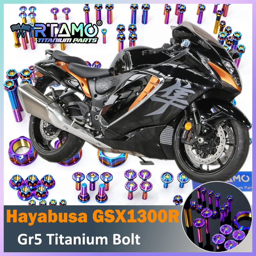 RTAMO Gr5 Titanium Bolt Brake Disc Screw Axle Nut Fit for Suzuki Hayabusa GSX1300R