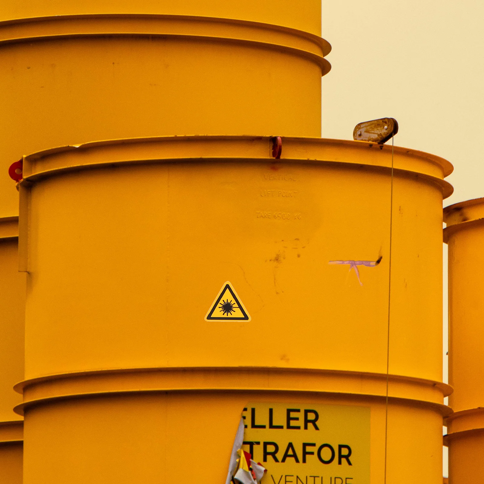 50 Pcs Beware of Triangle Warning Sign Sticker Label The Security Caution Stickers