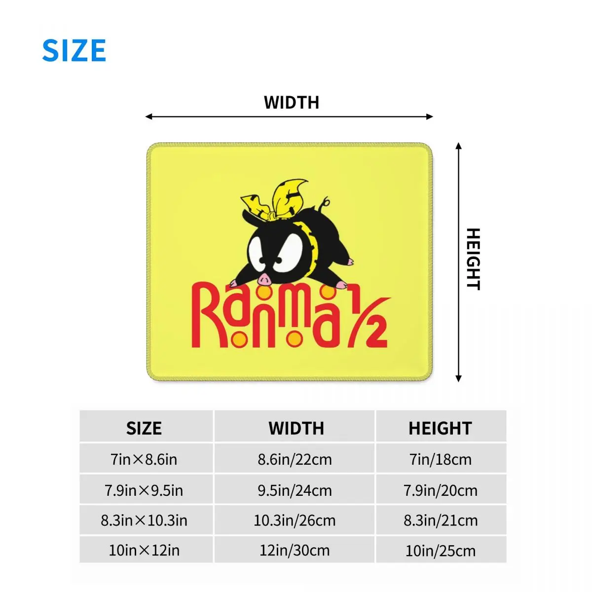 

Multi-size Mouse Pad Pchan And Ranma Gamer PC Laptop Mats Keyboard Carpet Computer Gaming Office Accessories Desk Mat