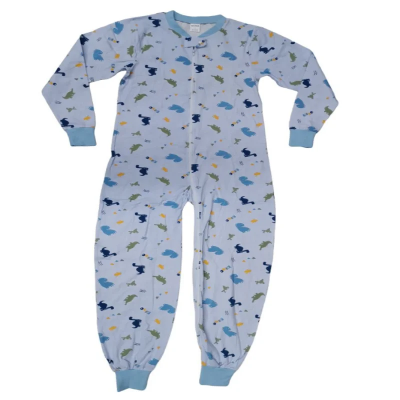 Fashion Cute Cartoon Print Pure Cotton Bodysuit ABDL Adult Baby Plus Size Zipper Jumpsuit Unisex DDLG Pajamas Home Clothes﻿