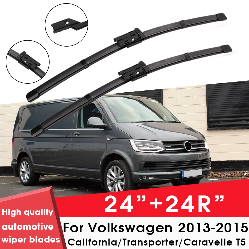 Auto wischer blätter für Volkswagen Kalifornien/Transporter/Caravelle t5 2015-2018 24 "24r" Windschutz scheibe Windschutz scheibe Gummi Auto wischer