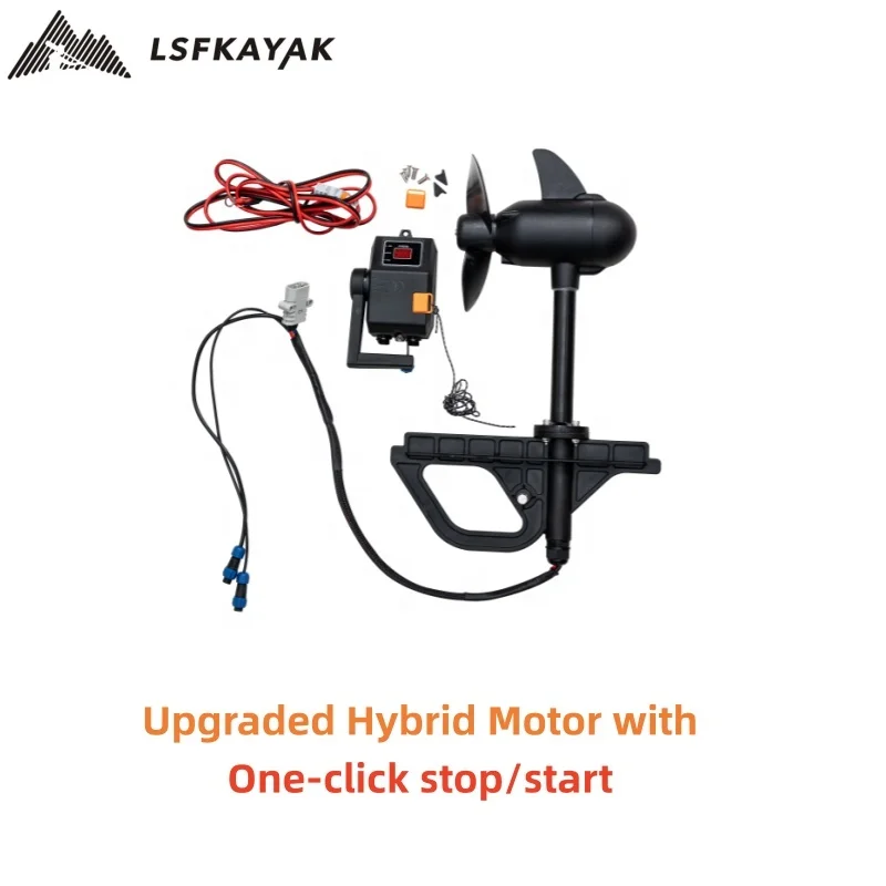 LSF Upgraded Lengthen 55lbs or 65lbs Brushless Hybrid Trolling Motor  Kayak Engine for Fin Pedal Kayak Modular Kayak