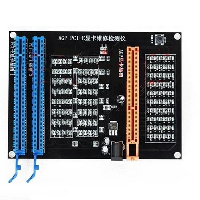 AGP PCI-E X16 ثنائي الغرض المقبس تستر عرض صورة فيديو بطاقة مدقق تستر بطاقة جرافيكس أداة تشخيصية