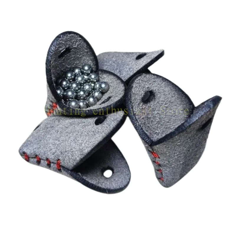 سعة كبيرة شريط مطاطي جلد جيب مقلاع الملحقات الشد المطاط اطلاق النار الصلب الكرة مقلاع صيد