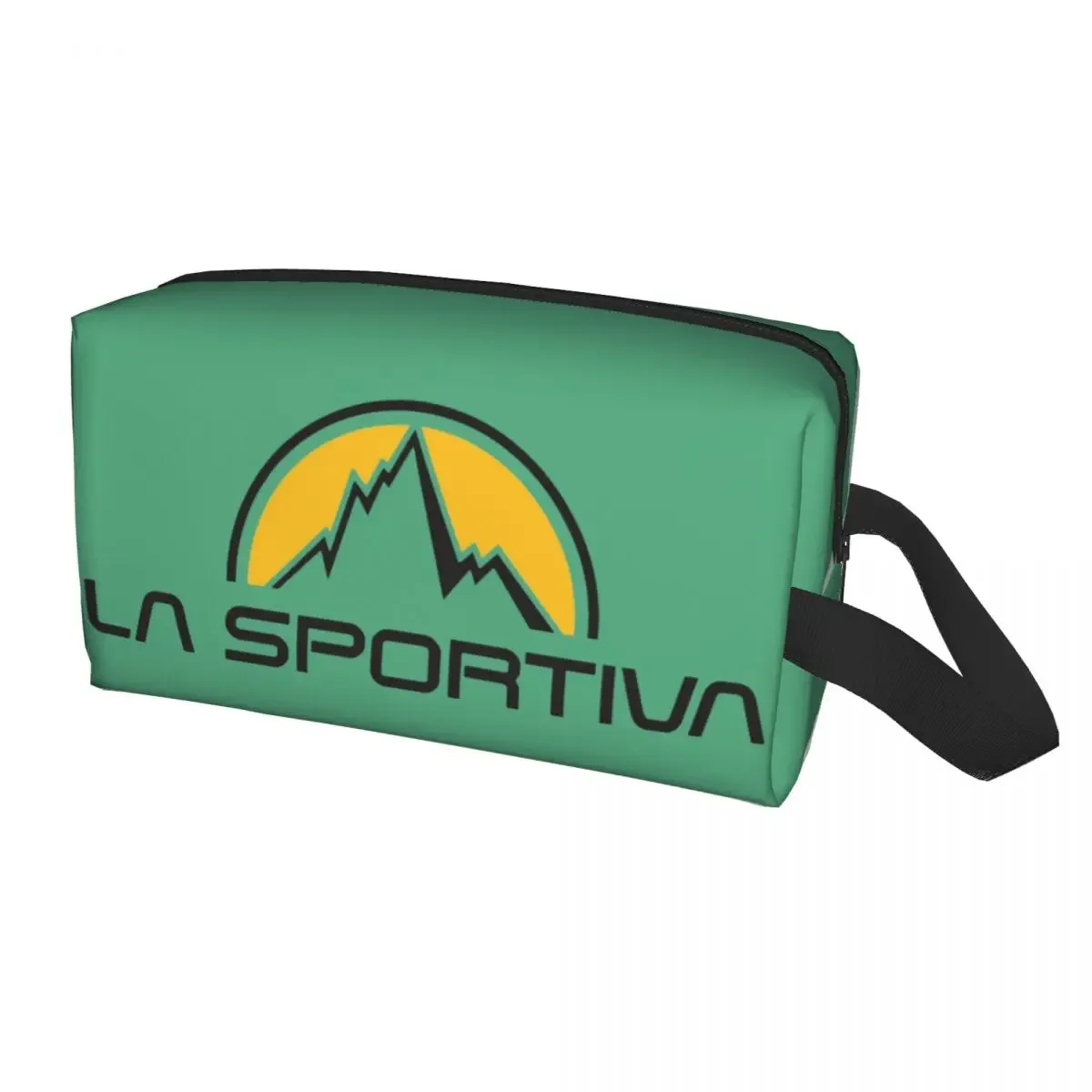 Custom La Sportiva Logo Toiletry Bag Women Outdoor Sports Makeup Cosmetic Organizer Ladies Beauty Storage Dopp Kit Box