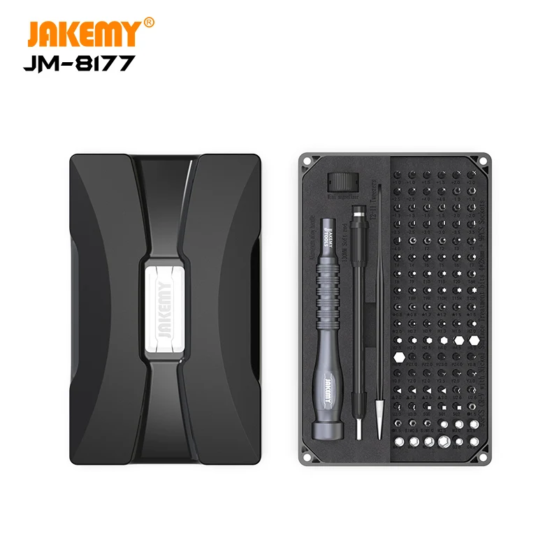 JAKEMY JM-8177 106 In 1 High Precision Screwdriver Set for Cellphone Digital Products Repair Aluminum Alloy Handle Screw Driver