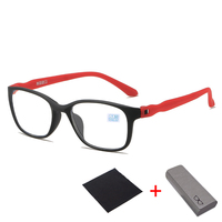Myopia Glasses with Mirror Box and Cloth Men Women Business Ultra Light TR90 Myopic Eyeglasses Anti Blue Light Glasses 0To-600
