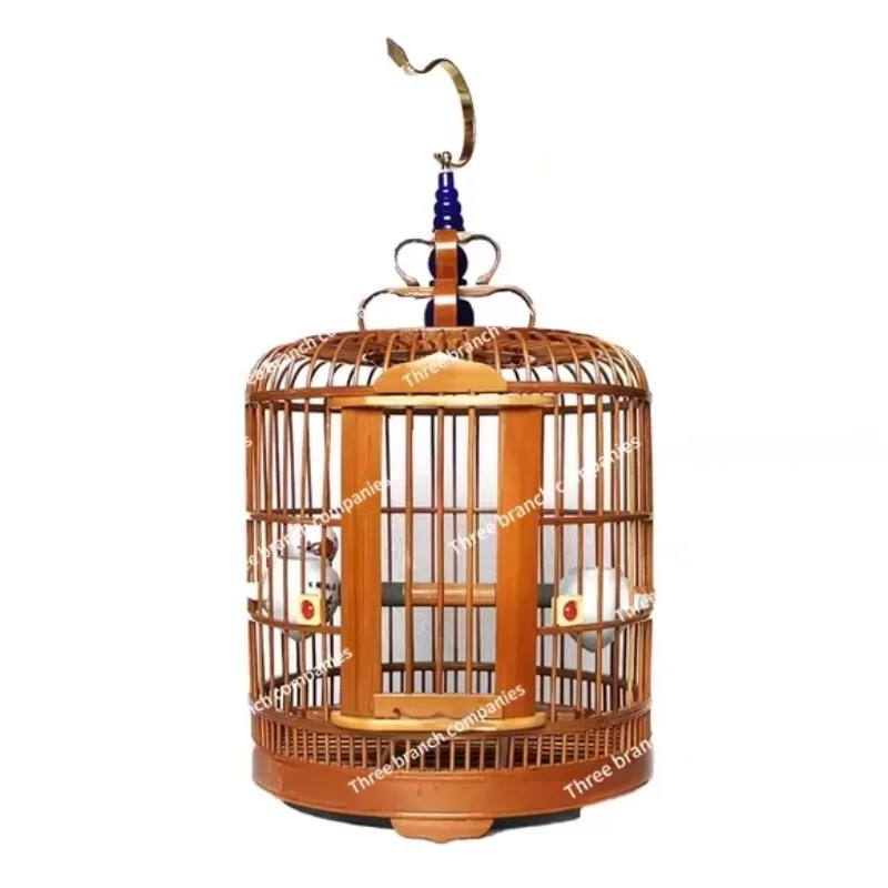 

Птичья клетка из старого бамбука, полный набор бутикового бамбука, большая ручная полая резьба