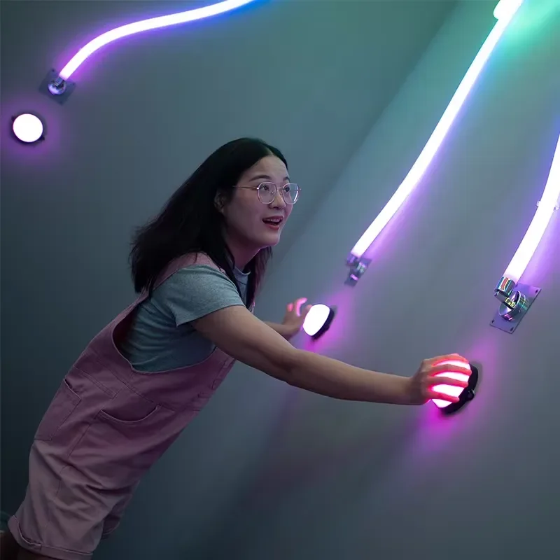 Active Gaming Digital Motion Equipment Reaction Arena Active Interactive Push Button Led Light Flash Current Activate Games