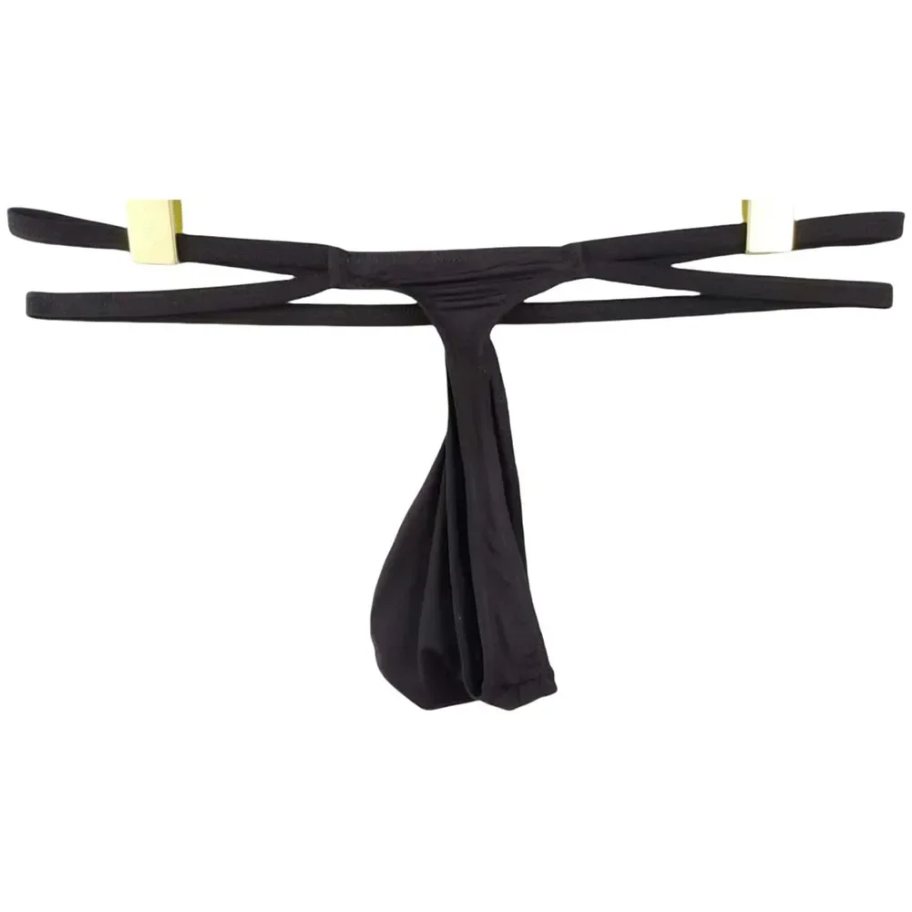 Breathable Bikini G-String Low Waist Mens Thong Underwear Regular Length Briefs Smooth G-String Panties Nightwear