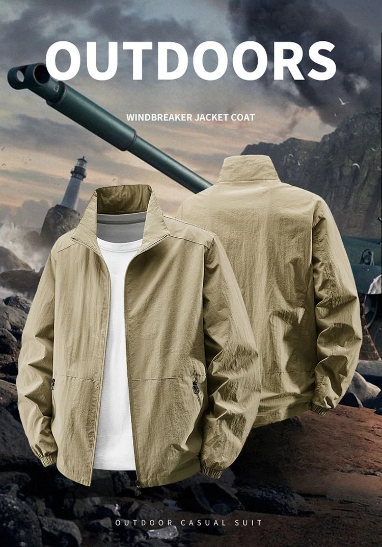 

2025 New Men's Jacket Outer Wear Outdoor Sports Loose Korean Style Casual Jacket Men's Stand Collar Jackets for Men Men Clothing