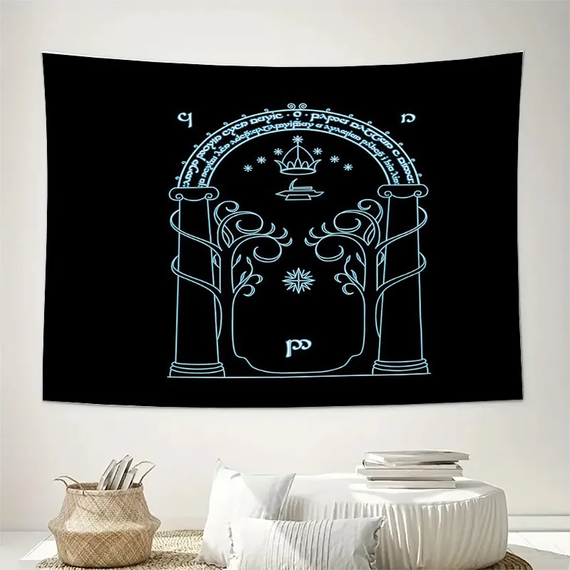 Bohemian Tapestry Wall Hanging Aesthetic Room Decor Large Wall Art Nature Landscape Tribal Pattern Vintage Style Dorm Room Decor