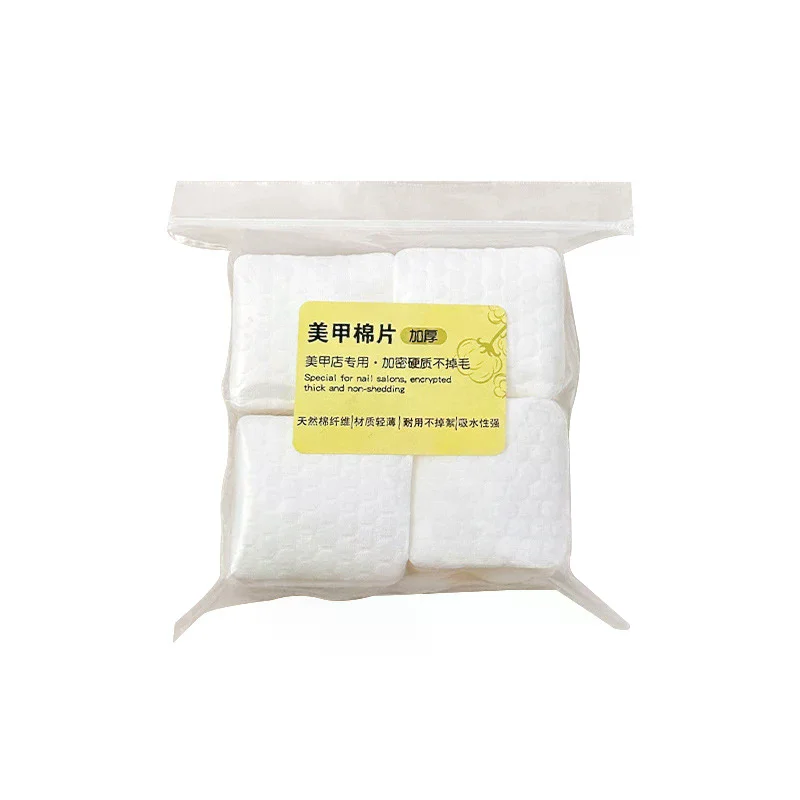 แผ่นสำลีหนาพิเศษสำหรับเช็ดเล็บ 200/500 ชิ้น ปราศจากขุย สำหรับเช็ดเจลยาทาเล็บ อุปกรณ์ทำความสะอาดเล็บ