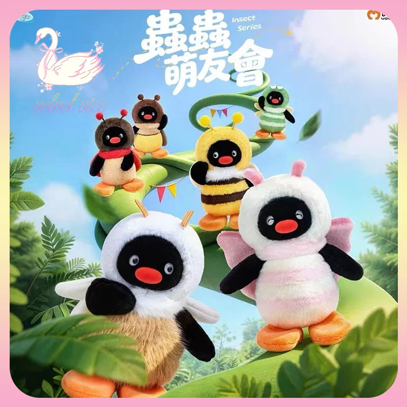 

Original Pingu Bug Friends Club Blind Box Figure Keychain Cute Mini Fun Kawaii Trendy Anime Collectible Toy Birthday Girls Gift