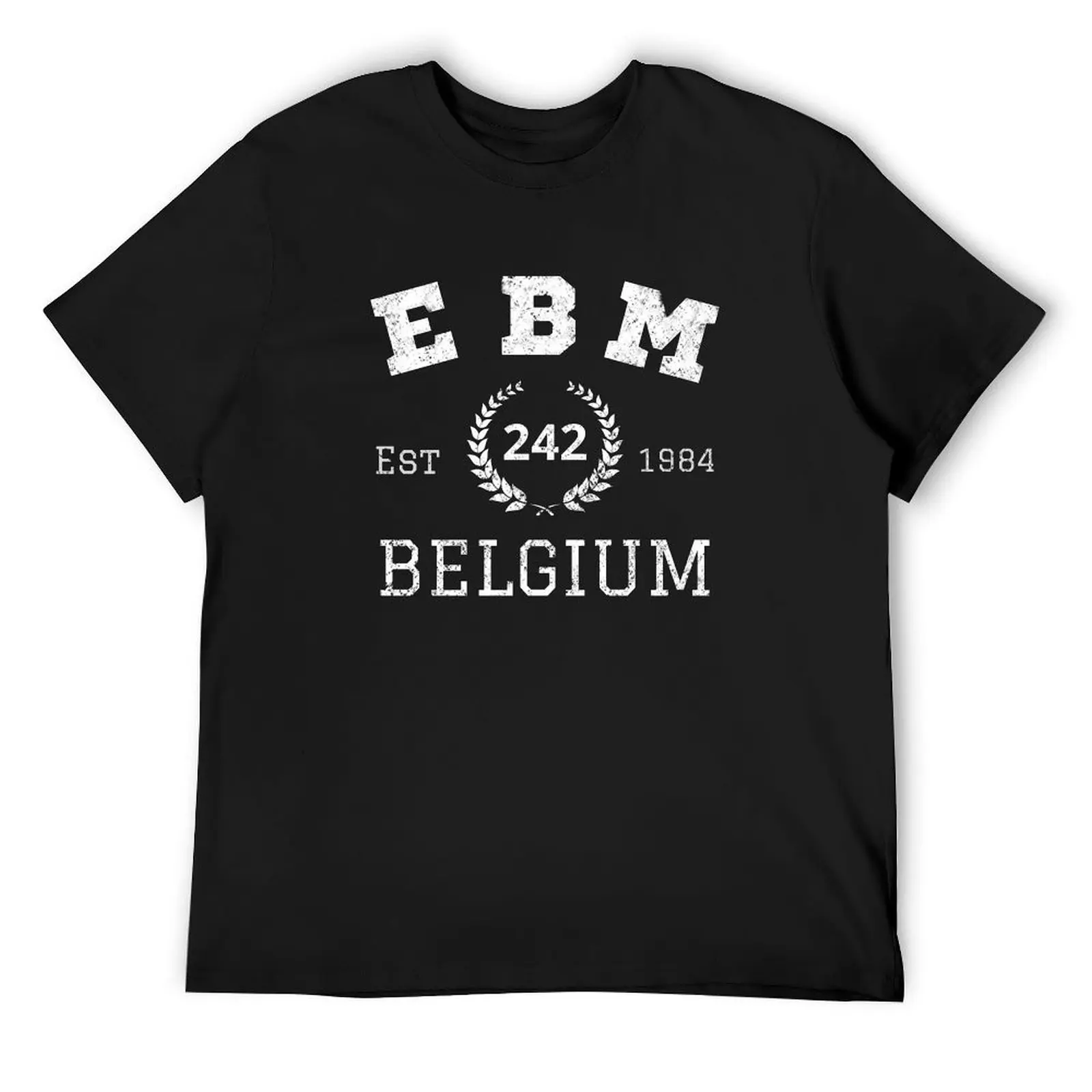 

EBM 242 Belgium Logo T-Shirt plus size tops man clothes cotton graphic tees mens t shirt graphic