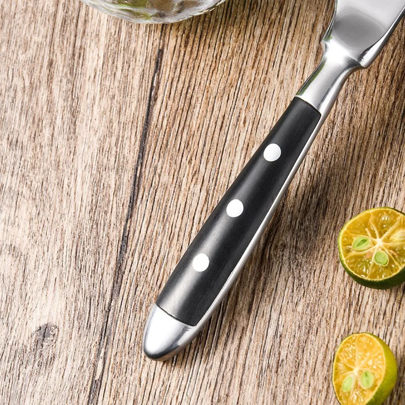 1PCS Black Home Western Steak Fork Spoon Tableware Ritual Sense Resin Handle