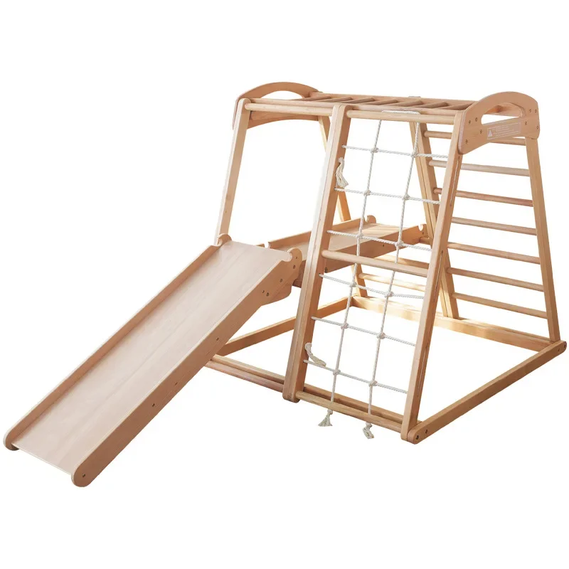 Wood  Indoor Playground Climbing Frame For Kids Climbing Gym Toys Beech wood trapet gym